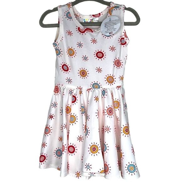 NEW Dot Dot Smile White Sun and Swirl Tank Dress 12-24 Months - Picture 1 of 6